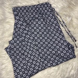 Calvin Klein Black & White Print Pants Size Large